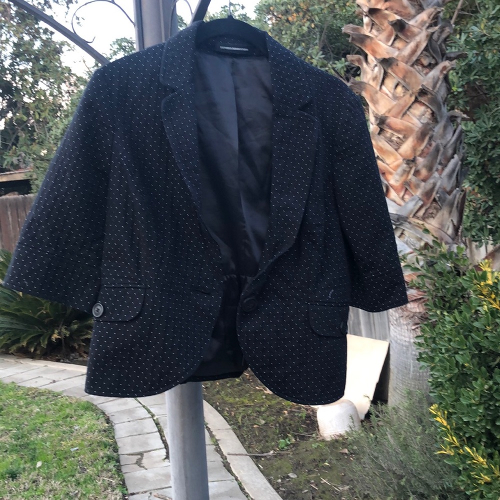 Pin dot  black blazer